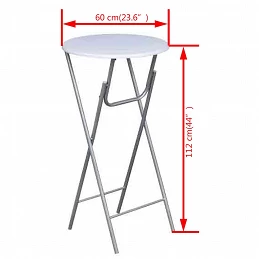 Acquista Tavoli da Bar Set 4 pz con Ripiano in MDF Bianco con riferimento GHV-60650 della ditta GARDENHOME