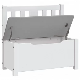 Acquista Cassapanca per Bambini Bianca e Grigia 60x30x55 cm in MDF con riferimento GHV-10407 della ditta GARDENHOME
