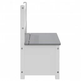 Acquista Cassapanca per Bambini Bianca e Grigia 60x30x55 cm in MDF con riferimento GHV-10407 della ditta GARDENHOME