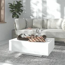 Acquista Tavolino da Salotto Bianco 85x55x31 cm in Legno Multistrato con riferimento GHV-803380 della ditta GARDENHOME