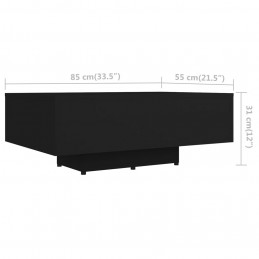 Acquista Tavolino da Caffè Nero 85x55x31 cm in Truciolato con riferimento GHV-803381 della ditta GARDENHOME