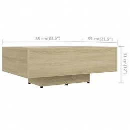 Acquista Tavolino da Caffè Rovere Sonoma 85x55x31 cm in Truciolato con riferimento GHV-803383 della ditta GARDENHOME