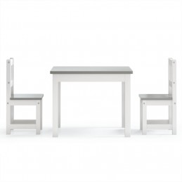 Acquista Set Tavolo e Sedie per Bambini 3 Pezzi Bianco e Grigio in MDF con riferimento GHV-10409 della ditta GARDENHOME