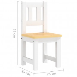 Acquista Set Tavolo e Sedie per Bambini 3 Pezzi Bianco e Beige in MDF con riferimento GHV-10410 della ditta GARDENHOME