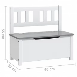 Acquista Set Tavolo e Sedie per Bambini 4 Pezzi Bianco e Grigio in MDF con riferimento GHV-10411 della ditta GARDENHOME
