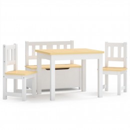 Acquista Set Tavolo e Sedie per Bambini 4 pz Bianco e Beige in MDF con riferimento GHV-10412 della ditta GARDENHOME