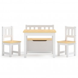 Acquista Set Tavolo e Sedie per Bambini 4 pz Bianco e Beige in MDF con riferimento GHV-10412 della ditta GARDENHOME