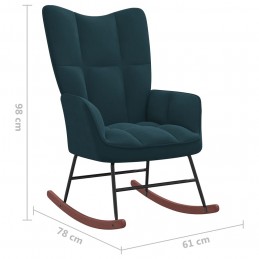 Acquista Sedia a Dondolo Blu in Velluto con riferimento GHV-328149 della ditta GARDENHOME