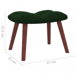 Acquista Poltrona a Dondolo con Poggiapiedi Verde Scuro in Velluto con riferimento GHV-328152 della ditta GARDENHOME