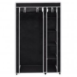 Acquista Armadio Guardaroba Pieghevole Nero 110 x 45 x 175 cm con riferimento GHV-60719 della ditta GARDENHOME