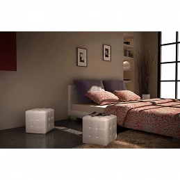 Acquista Sgabelli a Cubo Bianchi con riferimento GHV-60739 della ditta GARDENHOME