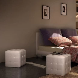 Acquista Sgabelli a Cubo Bianchi con riferimento GHV-60739 della ditta GARDENHOME
