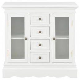 Acquista Credenza Bianca 70x28x70 cm in Legno Massello di Pino con riferimento GHV-280027 della ditta GARDENHOME