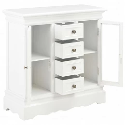 Acquista Credenza Bianca 70x28x70 cm in Legno Massello di Pino con riferimento GHV-280027 della ditta GARDENHOME