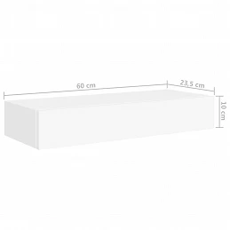 Acquista Scaffali con Cassetti da Parete 2 pz Bianco 60x23,5x10 cm MDF con riferimento GHV-330256 della ditta GARDENHOME