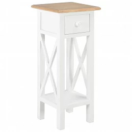 Acquista 280057 Side Table White 27x27x65,5 cm Wood con riferimento GHV-280057 della ditta GARDENHOME