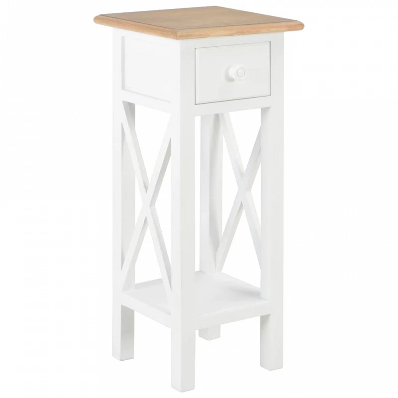 Acquista 280057 Side Table White 27x27x65,5 cm Wood con riferimento GHV-280057 della ditta GARDENHOME