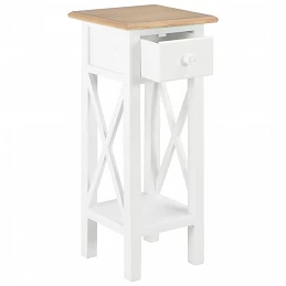 Acquista 280057 Side Table White 27x27x65,5 cm Wood con riferimento GHV-280057 della ditta GARDENHOME