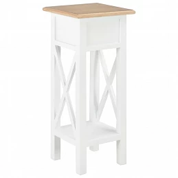 Acquista 280057 Side Table White 27x27x65,5 cm Wood con riferimento GHV-280057 della ditta GARDENHOME