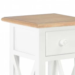 Acquista 280057 Side Table White 27x27x65,5 cm Wood con riferimento GHV-280057 della ditta GARDENHOME
