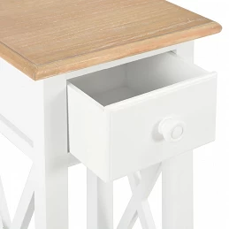 Acquista 280057 Side Table White 27x27x65,5 cm Wood con riferimento GHV-280057 della ditta GARDENHOME