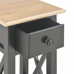 Acquista 280059 Side Table Black 27x27x65,5 cm Wood con riferimento GHV-280059 della ditta GARDENHOME