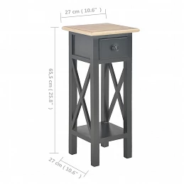 Acquista 280059 Side Table Black 27x27x65,5 cm Wood con riferimento GHV-280059 della ditta GARDENHOME