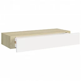 Acquista Scaffali a Muro con Cassetti 2pz Bianco Rovere 60x23,5x10cm MDF con riferimento GHV-330264 della ditta GARDENHOME