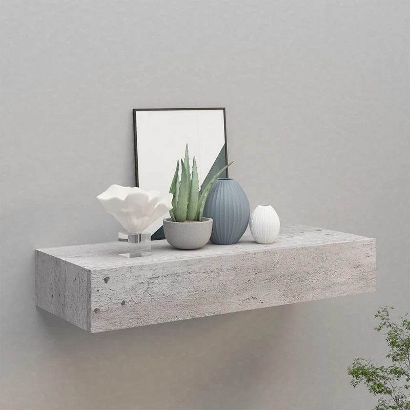Acquista Scaffale a Muro con Cassetti Grigio Cemento 60x23,5x10 cm MDF con riferimento GHV-330265 della ditta GARDENHOME