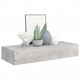 Acquista Scaffale a Muro con Cassetti Grigio Cemento 60x23,5x10 cm MDF con riferimento GHV-330265 della ditta GARDENHOME