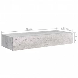 Acquista Scaffali a Muro Cassetti 2 pz Grigio Cemento 60x23,5x10 cm MDF con riferimento GHV-330266 della ditta GARDENHOME