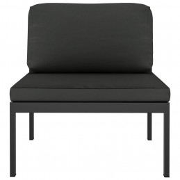 Acquista Divano Centrale Modulare 1 pz con Cuscini Alluminio Antracite con riferimento GHV-49240 della ditta GARDENHOME