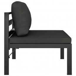 Acquista Divano Centrale Modulare 1 pz con Cuscini Alluminio Antracite con riferimento GHV-49240 della ditta GARDENHOME