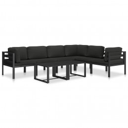 Acquista Divano Centrale Modulare 1 pz con Cuscini Alluminio Antracite con riferimento GHV-49240 della ditta GARDENHOME