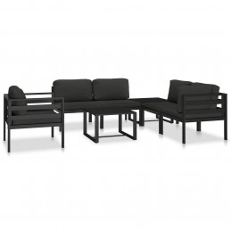 Acquista Divano Centrale Modulare 1 pz con Cuscini Alluminio Antracite con riferimento GHV-49240 della ditta GARDENHOME