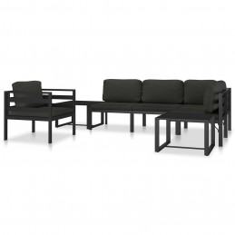 Acquista Divano Centrale Modulare 1 pz con Cuscini Alluminio Antracite con riferimento GHV-49240 della ditta GARDENHOME