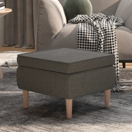 Acquista Poggiapiedi con Gambe in Legno Grigio Scuro in Tessuto con riferimento GHV-329447 della ditta GARDENHOME