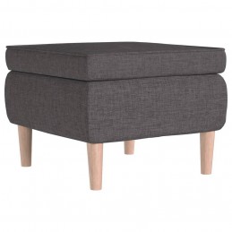 Acquista Poggiapiedi con Gambe in Legno Grigio Scuro in Tessuto con riferimento GHV-329447 della ditta GARDENHOME