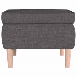 Acquista Poggiapiedi con Gambe in Legno Grigio Scuro in Tessuto con riferimento GHV-329447 della ditta GARDENHOME