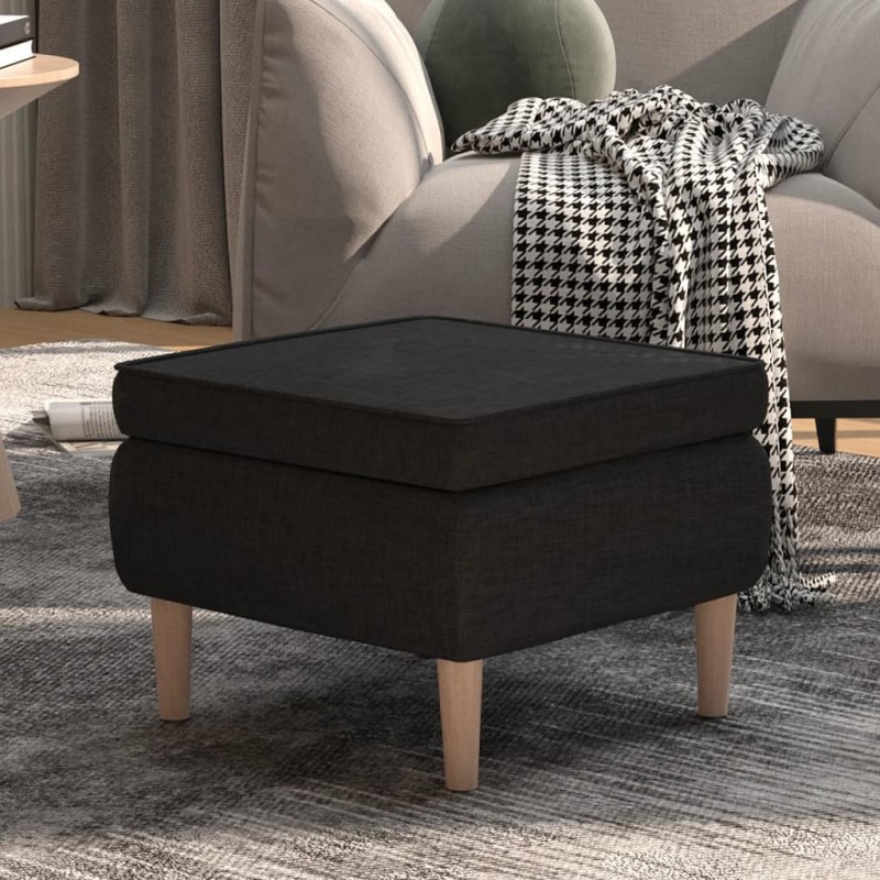 Acquista Poggiapiedi con Gambe in Legno Nero in Tessuto con riferimento GHV-329448 della ditta GARDENHOME