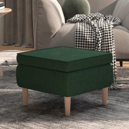 Acquista Poggiapiedi con Gambe in Legno Verde Scuro in Tessuto con riferimento GHV-329452 della ditta GARDENHOME