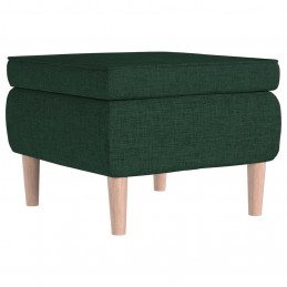 Acquista Poggiapiedi con Gambe in Legno Verde Scuro in Tessuto con riferimento GHV-329452 della ditta GARDENHOME