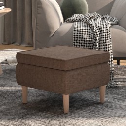 Acquista Poggiapiedi con Gambe in Legno Tortora in Tessuto con riferimento GHV-329454 della ditta GARDENHOME
