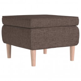 Acquista Poggiapiedi con Gambe in Legno Tortora in Tessuto con riferimento GHV-329454 della ditta GARDENHOME