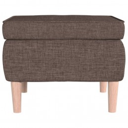 Acquista Poggiapiedi con Gambe in Legno Tortora in Tessuto con riferimento GHV-329454 della ditta GARDENHOME
