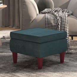 Acquista Poggiapiedi con Gambe in Legno Blu in Velluto con riferimento GHV-329456 della ditta GARDENHOME