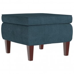 Acquista Poggiapiedi con Gambe in Legno Blu in Velluto con riferimento GHV-329456 della ditta GARDENHOME