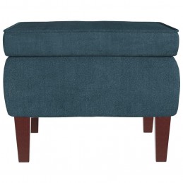 Acquista Poggiapiedi con Gambe in Legno Blu in Velluto con riferimento GHV-329456 della ditta GARDENHOME