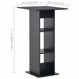 Acquista Tavolo da Bar Nero 60x60x110 cm con riferimento GHV-280206 della ditta GARDENHOME