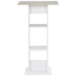 Acquista Tavolo da Bar Bianco e Cemento 60x60x110 cm con riferimento GHV-280208 della ditta GARDENHOME